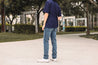 【Nudie Jeans】Lean Dean Troubled Sea 海水藍刷色修身小直筒牛仔褲