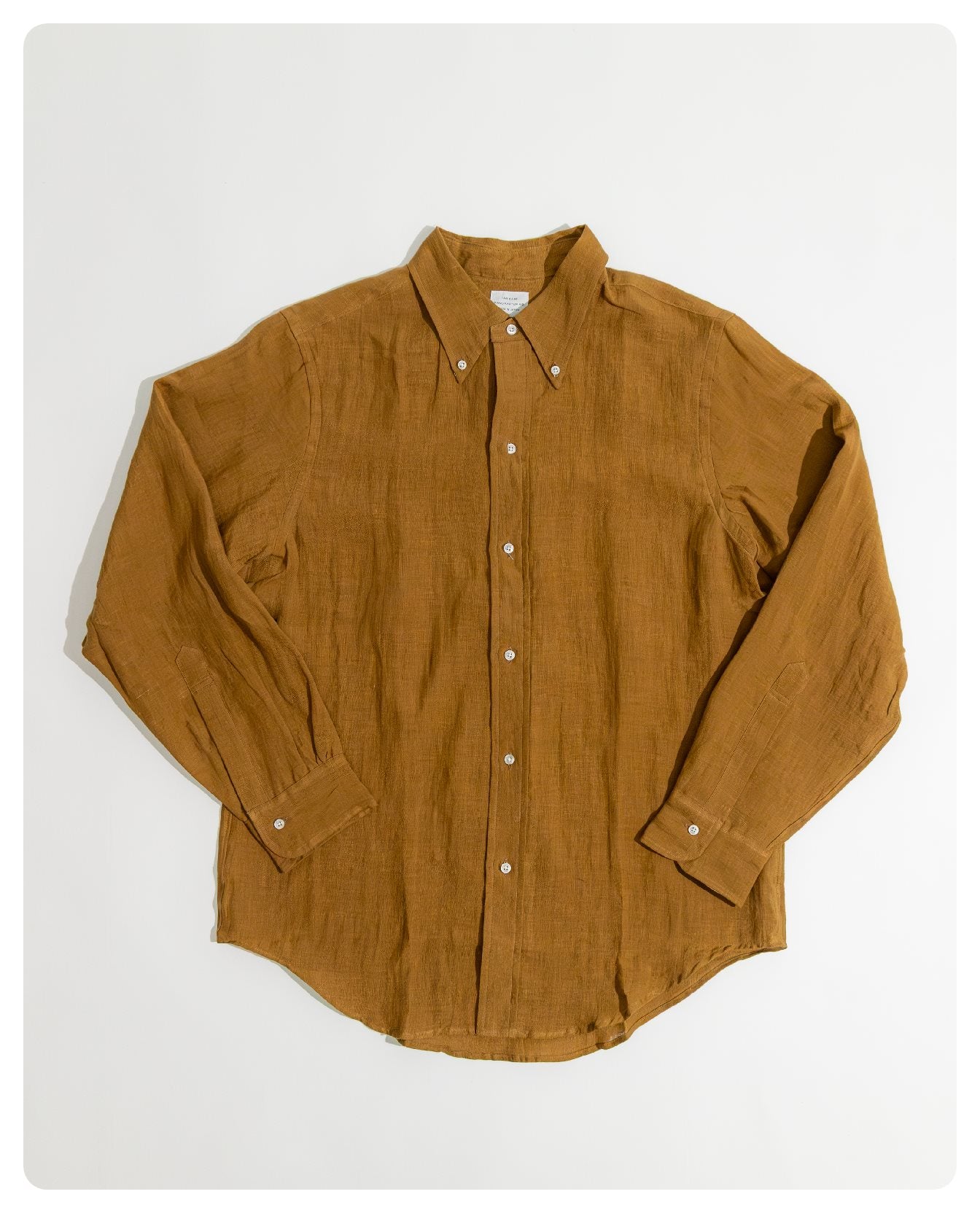FAR EAST MANUFACTURING リネン ボタンダウンシャツブラウン Far East Manufacturing】Button-Down Linen Shirt Brown – Blue Beach