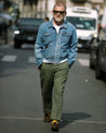 【Fortela】New Fatigue Fishbone Twill Military Pants Oil / 復古軍綠 魚骨紋 復古直筒軍褲