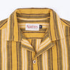 【Freenote】Hawaiian Gold Stripe Short Sleeve Shirt／復古芥末色條紋 日本麻料 夏威夷襯衫