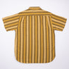 【Freenote】Hawaiian Gold Stripe Short Sleeve Shirt／復古芥末色條紋 日本麻料 夏威夷襯衫