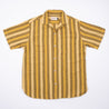 【Freenote】Hawaiian Gold Stripe Short Sleeve Shirt／復古芥末色條紋 日本麻料 夏威夷襯衫