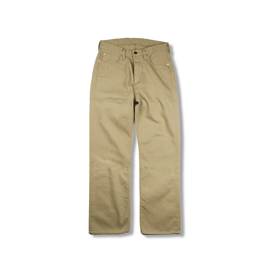 Fullcount 0105BE Beige Denim 13.7oz regular straight jeans