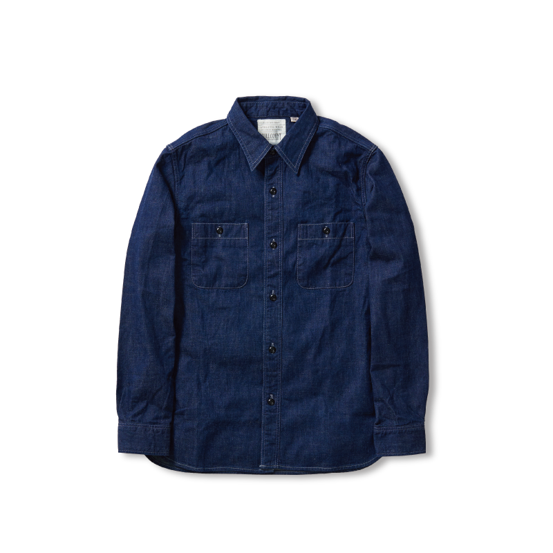 【Fullcount】Zimbabwe Denim Work Shirt 8oz 原色布邊丹寧工作襯衫