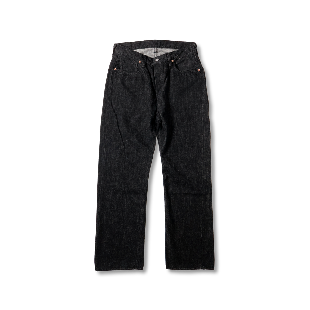 Fullcount S0105BKSS Super Smooth 11oz Black Selvedge Wide Straight Jeans
