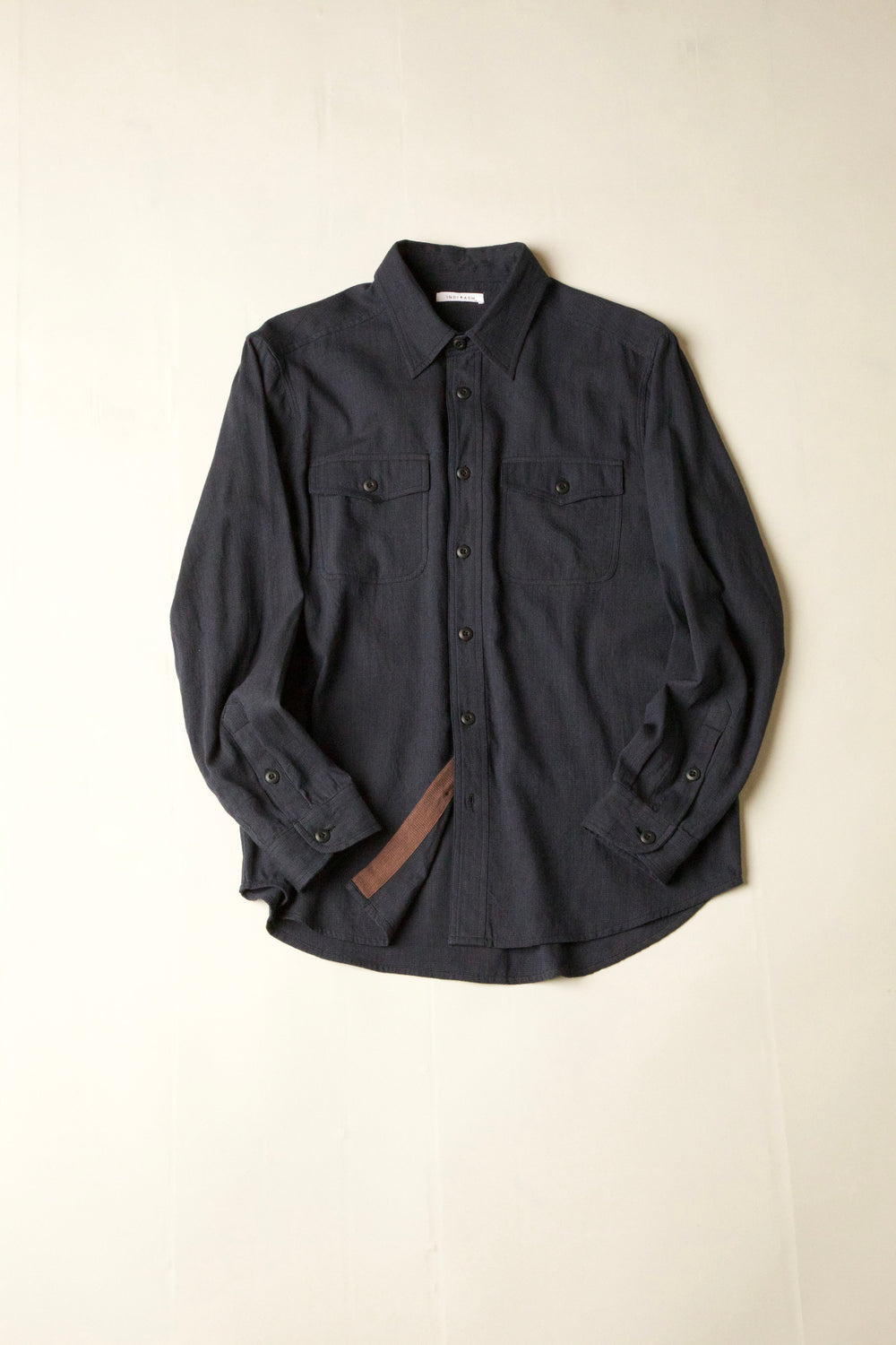 INDI+ASH SMITH SHIRT - Handwoven End on End Chambray - Indigo/Iron