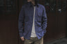 【Indigofera】Copeland Jacket Single Stripe Indigo Beige 日製直條紋布襯衫外套