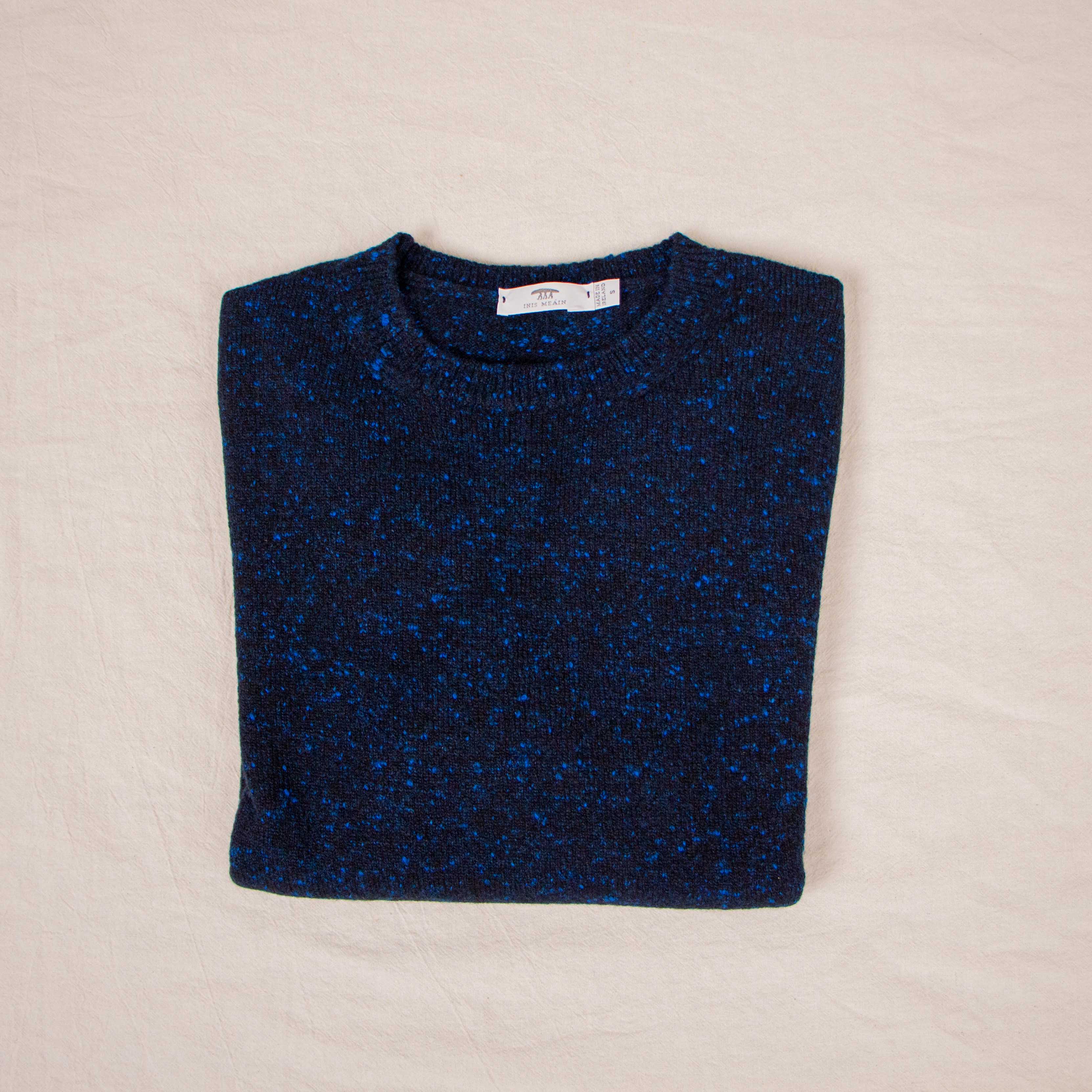 Inis Meáin】Cashmere Light Crew Neck Navy Fleck – Blue Beach Denim
