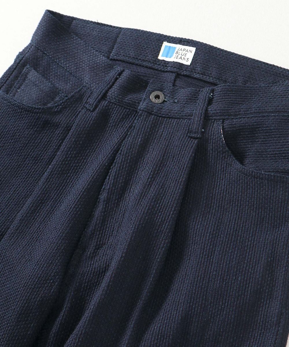 Japan Blue Jeans】Indigo Sashiko Wide Tapered 5 Pockets Pants