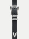 【Nudie Jeans】Western Silver Belt Black 植鞣革黑色西部皮帶