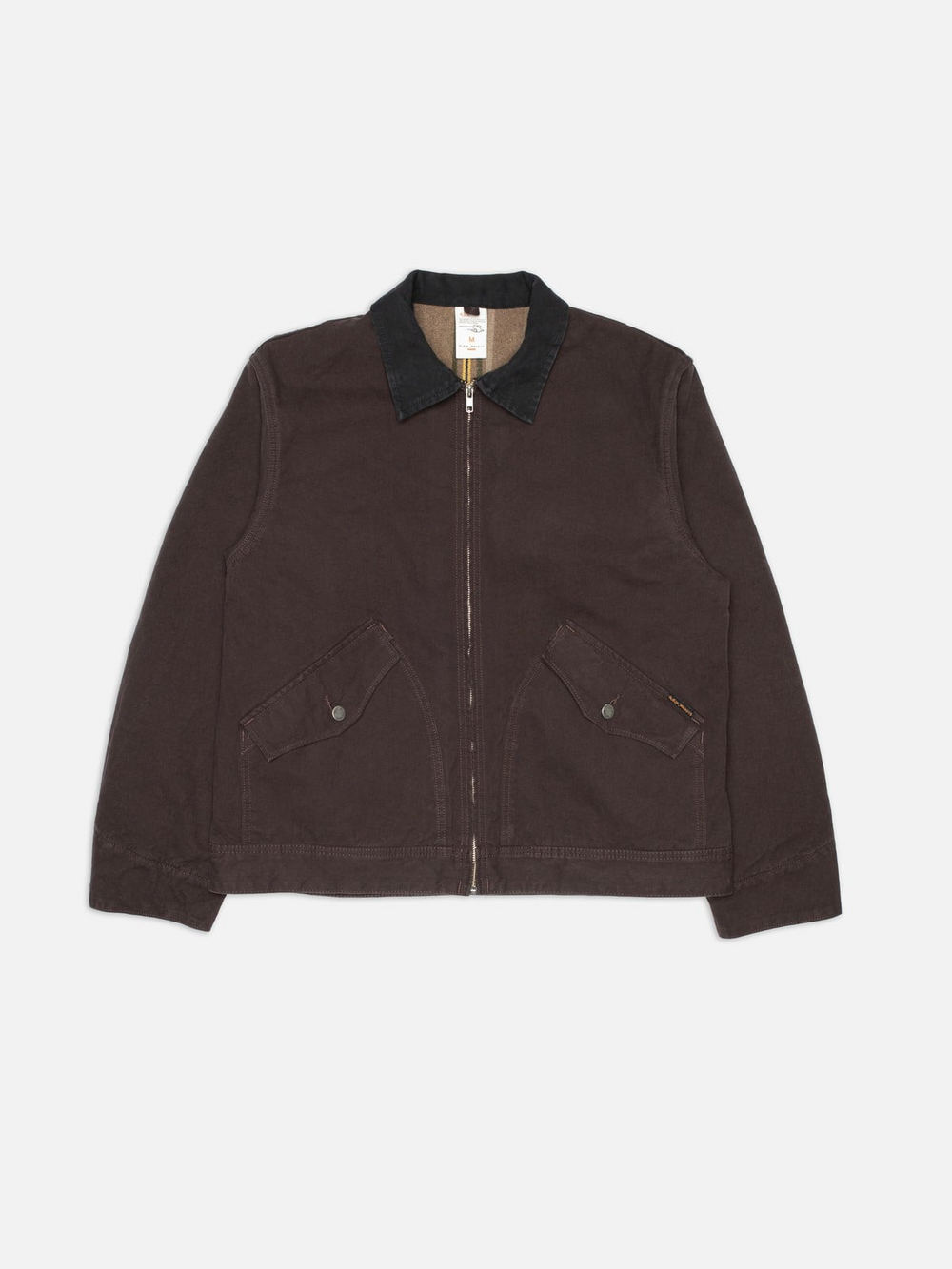 Nudie Jeans Blake Zip Jacket Duck Dark Brown