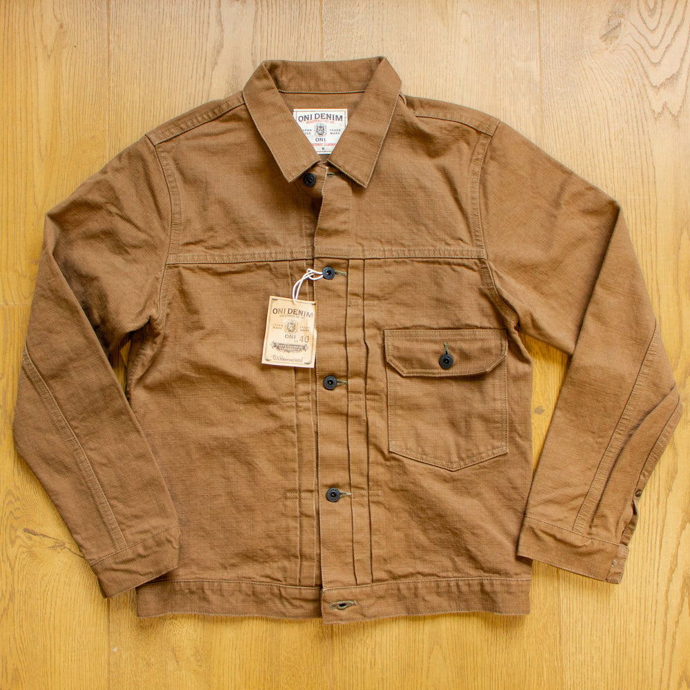 ONI 01507L-HOX-BRK Sulphur Dye brown khaki Heavy Oxford Type I Jacket 