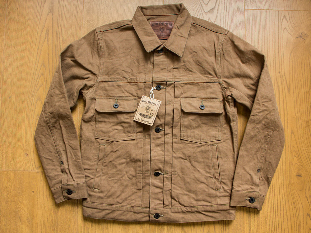 【ONI DENIM】02516P-HOX-BRK Sulfur Heavy Oxford 重磅硫化牛津布二代夾克復古咖啡色