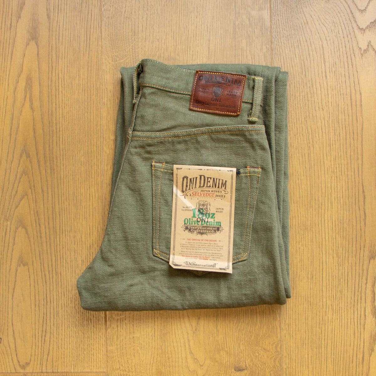 ONI DENIM】822-OLD18 Olive Denim Super Wide Tapered Jeans – Blue
