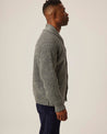 【Peregrine】Waffle Shawl Cardigan Steel 鋼鐵色英國羊毛華夫格開襟衫
