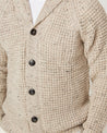 【Peregrine】Waffle Shawl Cardigan Skiddaw 稻桿色英國羊毛華夫格開襟衫