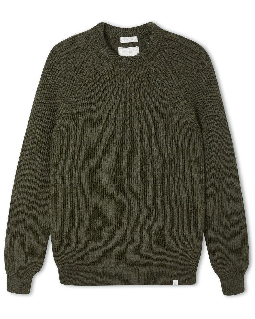Peregrine Merino Wool Ford Crew Neck Sweater Olive