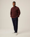 【Peregrine】Merino Wool Ford Crew Neck Sweater Shiraz 酒紅色美麗諾圓領粗針毛衣