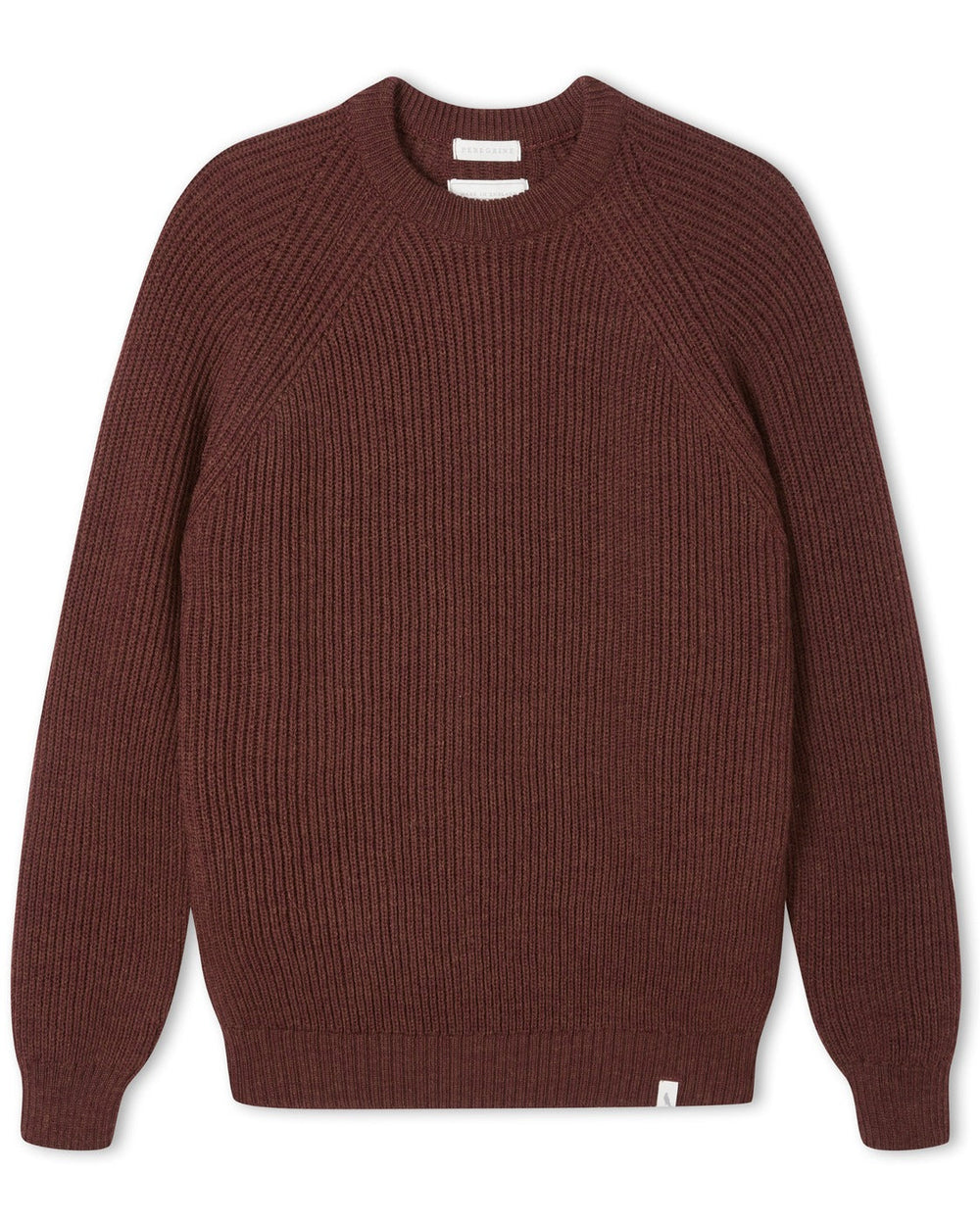 【Peregrine】Merino Wool Ford Crew Neck Sweater Shiraz 酒紅色美麗諾圓領粗針毛衣