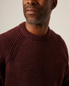 【Peregrine】Merino Wool Ford Crew Neck Sweater Shiraz 酒紅色美麗諾圓領粗針毛衣