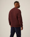 【Peregrine】Merino Wool Ford Crew Neck Sweater Shiraz 酒紅色美麗諾圓領粗針毛衣