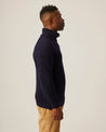 【Peregrine】Ford Fisherman 1/4 Zip Neck Sweater 海藍色美麗諾半開拉鍊漁夫毛衣