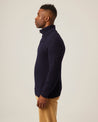 【Peregrine】Ford Fisherman 1/4 Zip Neck Sweater 海藍色美麗諾半開拉鍊漁夫毛衣