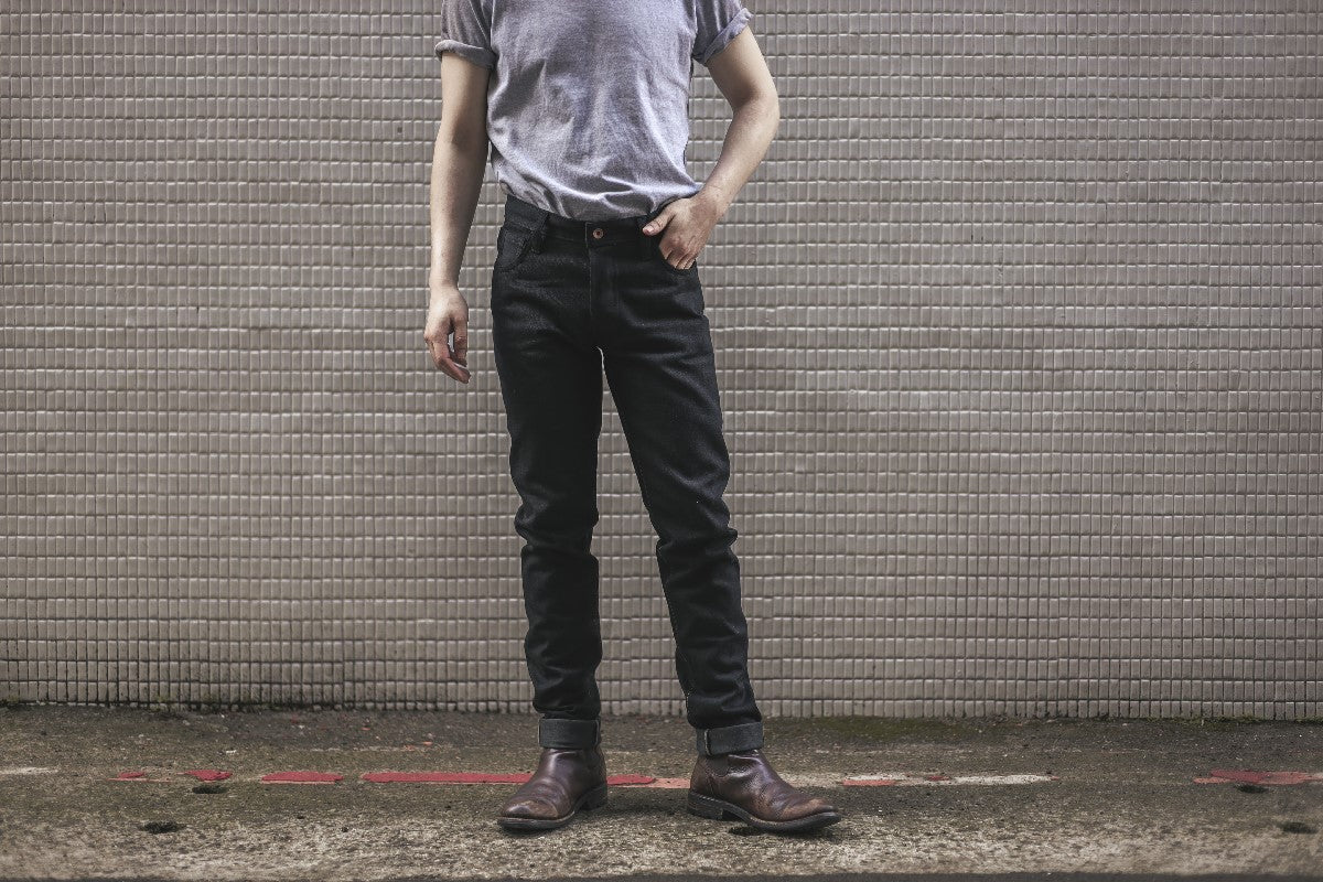 Ruttloff】H2-Rustic Black Selvedge Slim Tapered Jeans 15oz – Blue