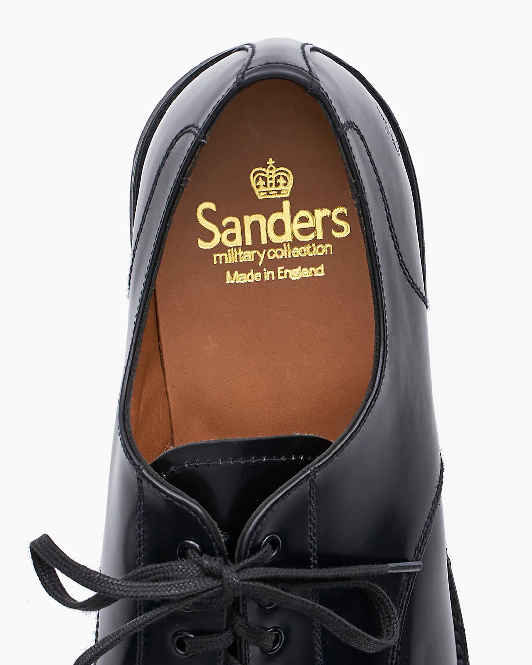 Sanders】Military Apron Derby Shoe – Blue Beach Denim Sanders】Military Apron Derby Shoe – Blue Beach Denim
