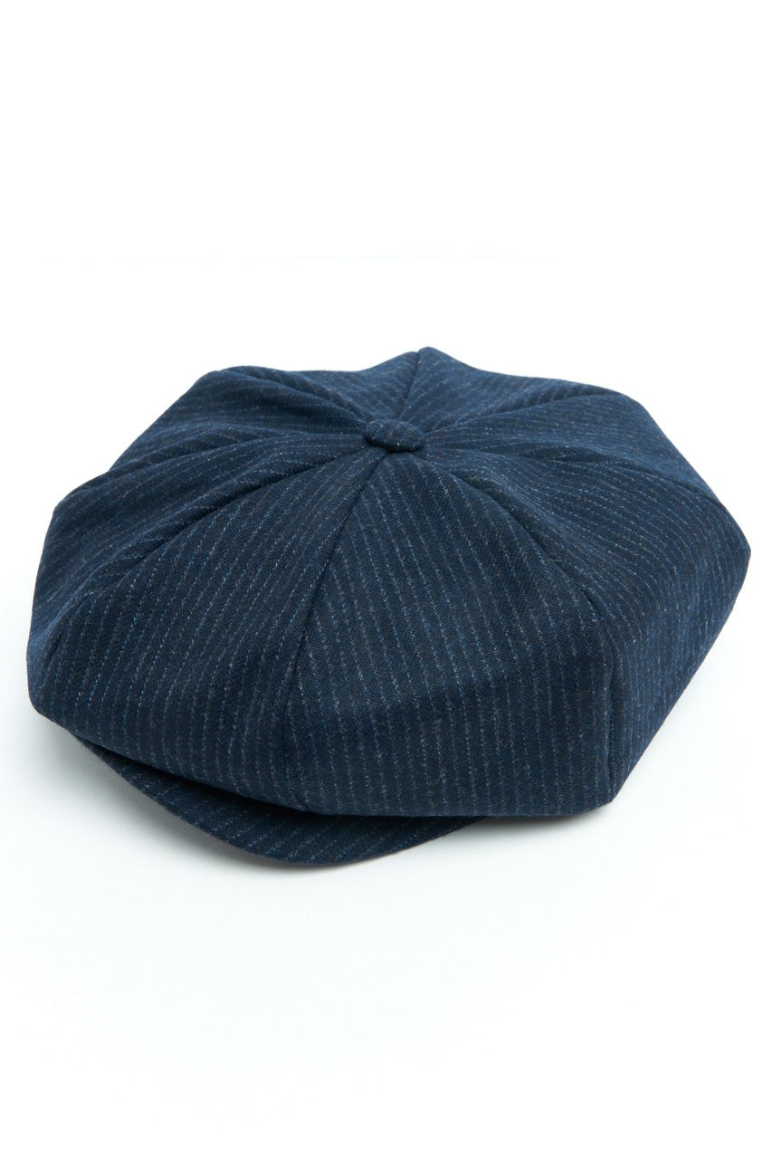 Scarti-Lab】TOMMY SE462 Wool Pinstripe Newsboy Hat – Blue Beach Denim