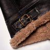 【Shangri-La Heritage】“Aviatore” B-3 Vintage Black Shearling Jacket