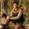 【Shangri-La Heritage】“Bivacco” Forest Green Western Down Vest 森林綠拚皮鵝絨背心