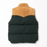 【Shangri-La Heritage】“Bivacco” Forest Green Western Down Vest 森林綠拚皮鵝絨背心