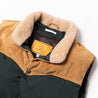 【Shangri-La Heritage】“Bivacco” Forest Green Western Down Vest 森林綠拚皮鵝絨背心