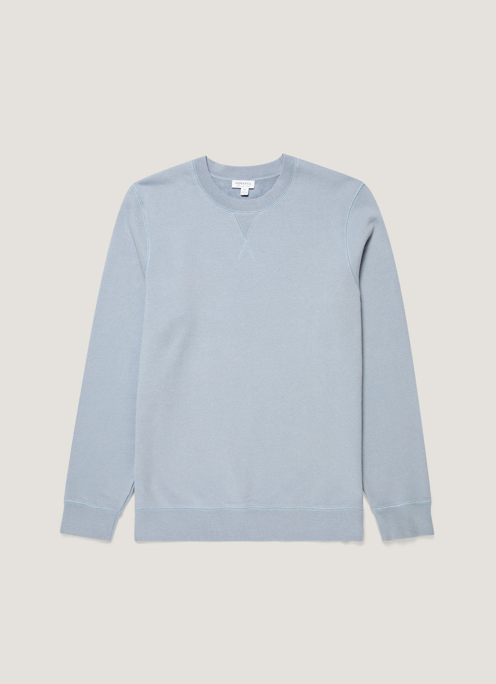 Sunspel Loopback Sweatshirt - Powder Blue