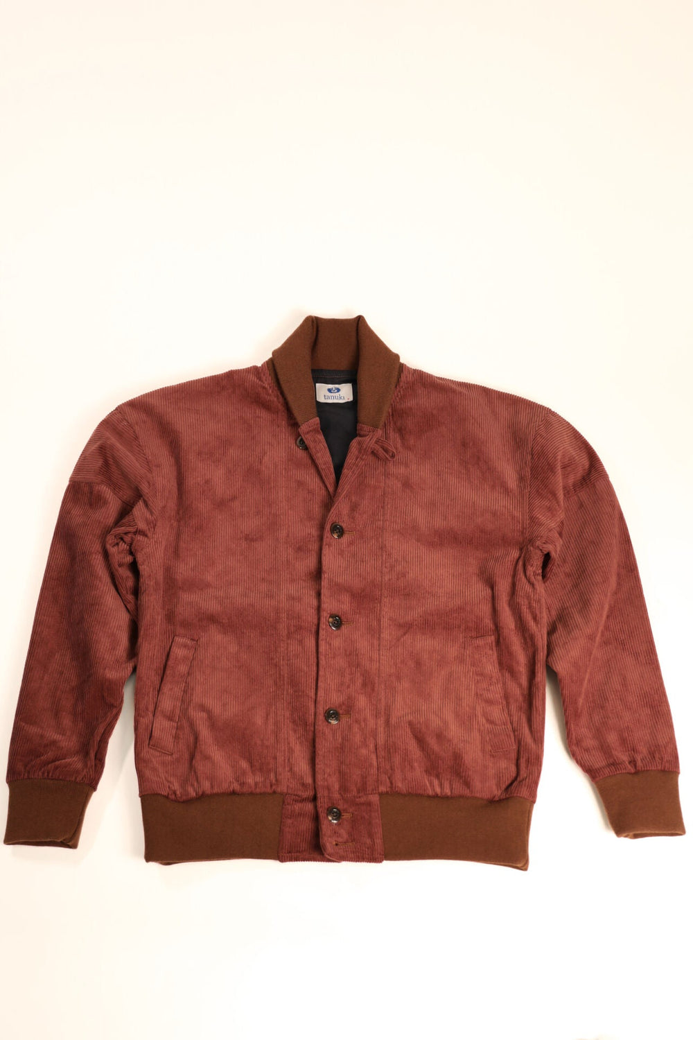 【TANUKI】Sazanami Corduroy Jacket Mud Dyed Brown TNK501SZA / 漣 3D立體剪裁 天然泥染燈芯絨 復古夾克