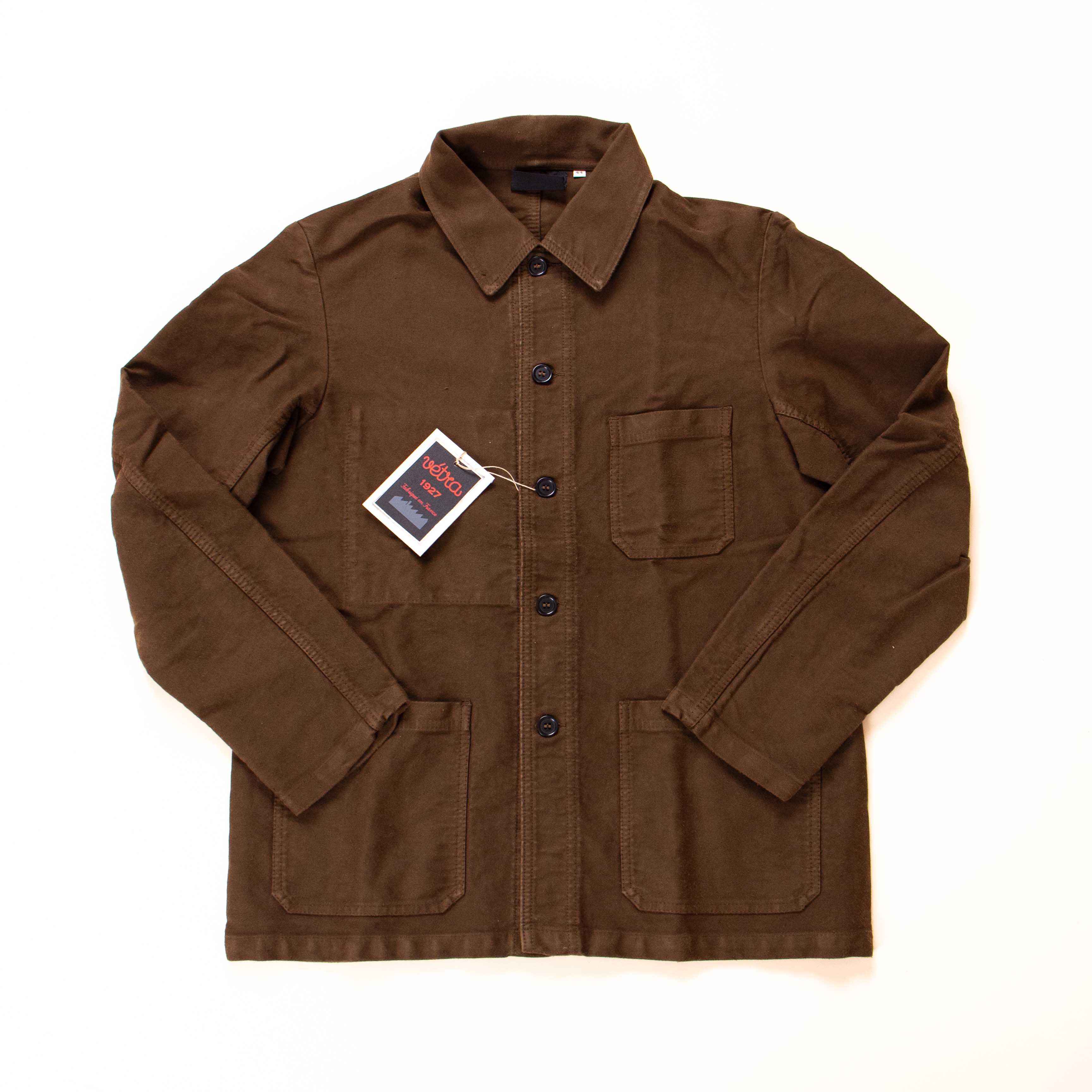 Vetra】French Chore Jacket French Moleskin Conifer – Blue Beach Denim