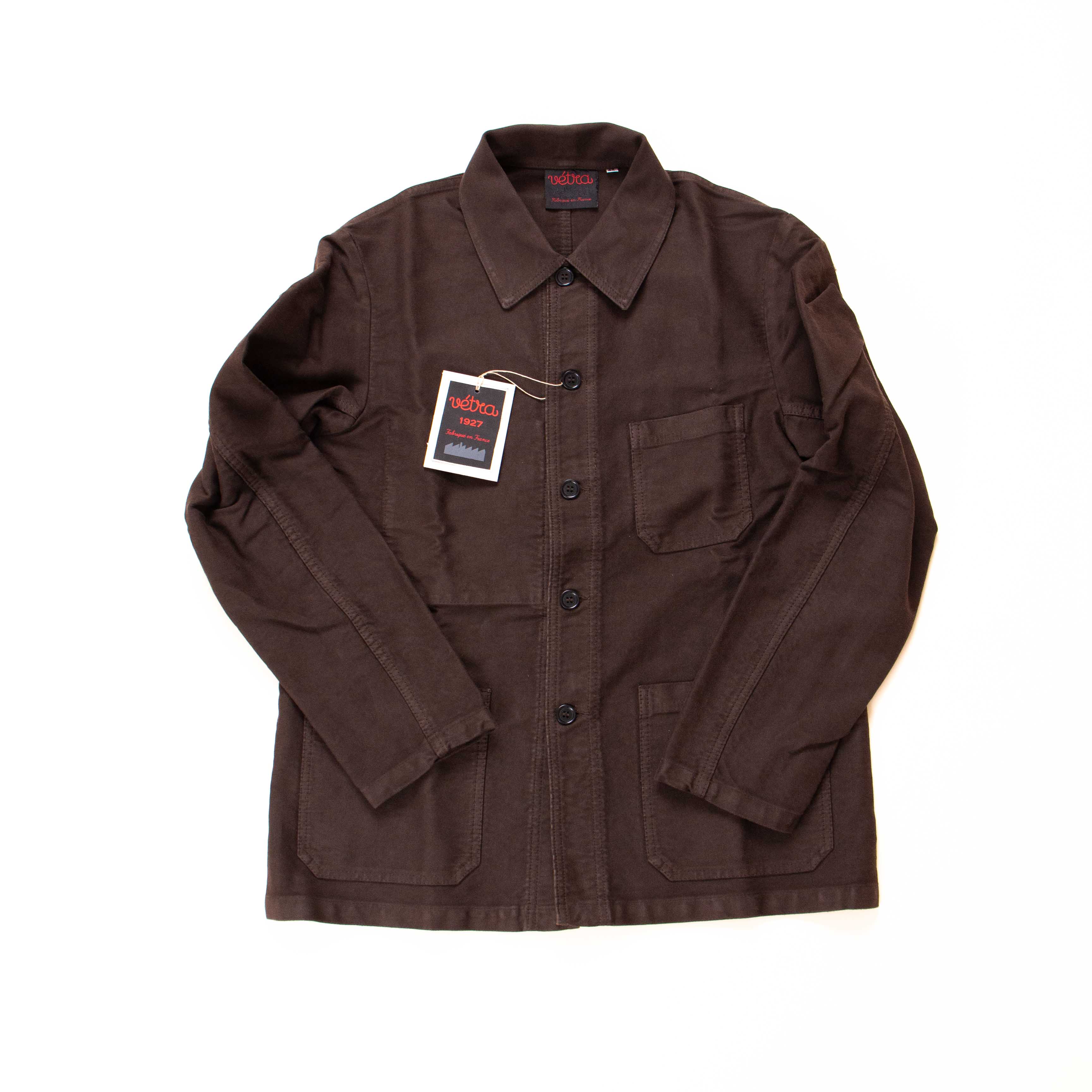 Vetra】French Chore Jacket Truffle Moleskin – Blue Beach Denim
