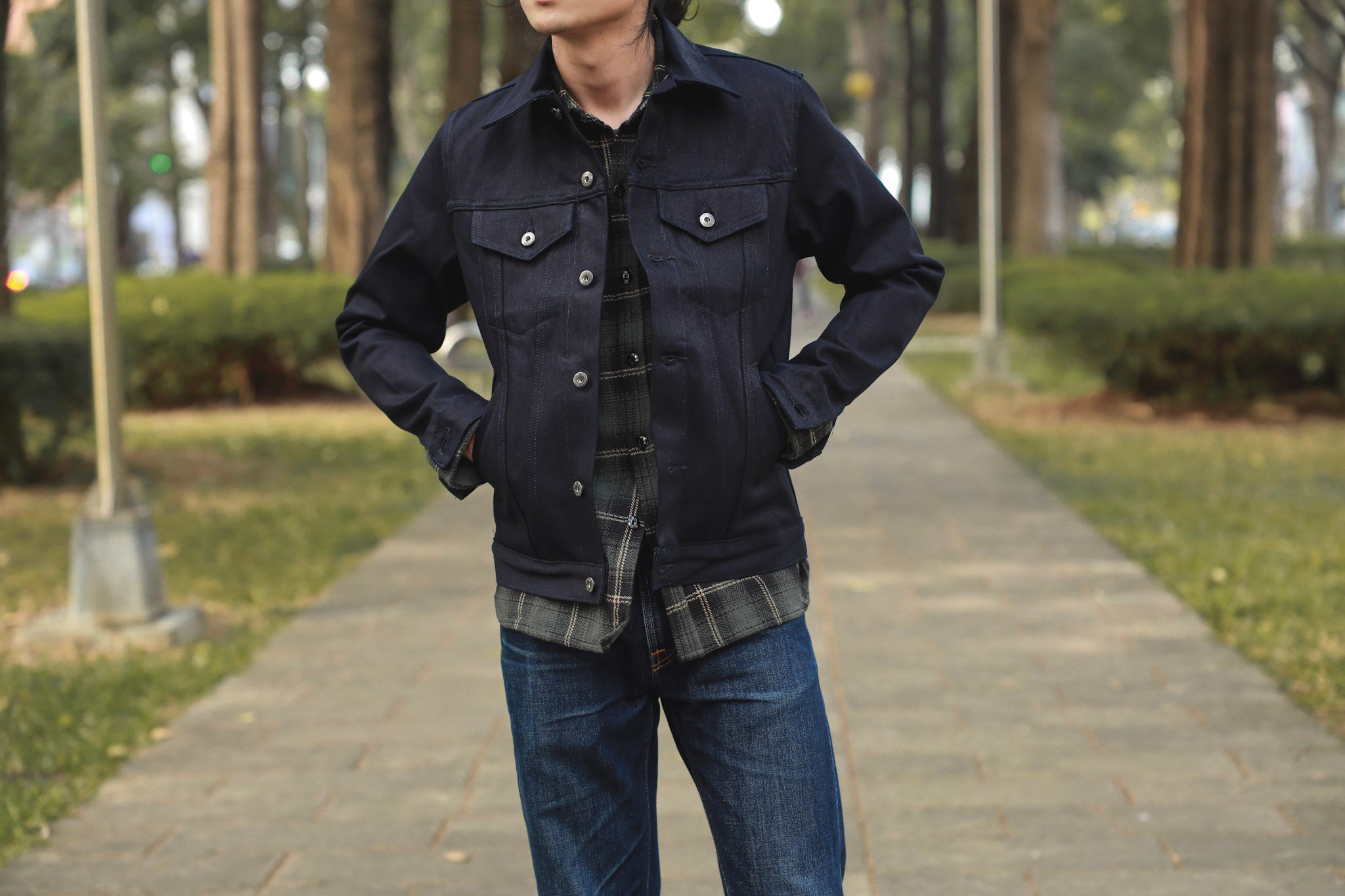 3sixteen】Type 3s Denim Jacket Shadow Selvedge – Blue Beach Denim