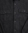 【3sixteen】Camp Shirt Black Linen／輕度水洗 麻質襯衫