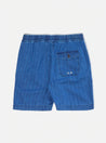 【Universal Works】Beach Short In Washed Indigo Herringbone Denim／水洗人字紋海灘短褲