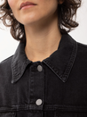 【Nudie Jeans】女版三代落肩 水洗外套／Elin Black Trace Denim Jacket