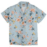 【Naked and Famous】Aloha Shirt Silky Flowers - Pale Blue