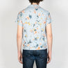 【Naked and Famous】Aloha Shirt Silky Flowers - Pale Blue