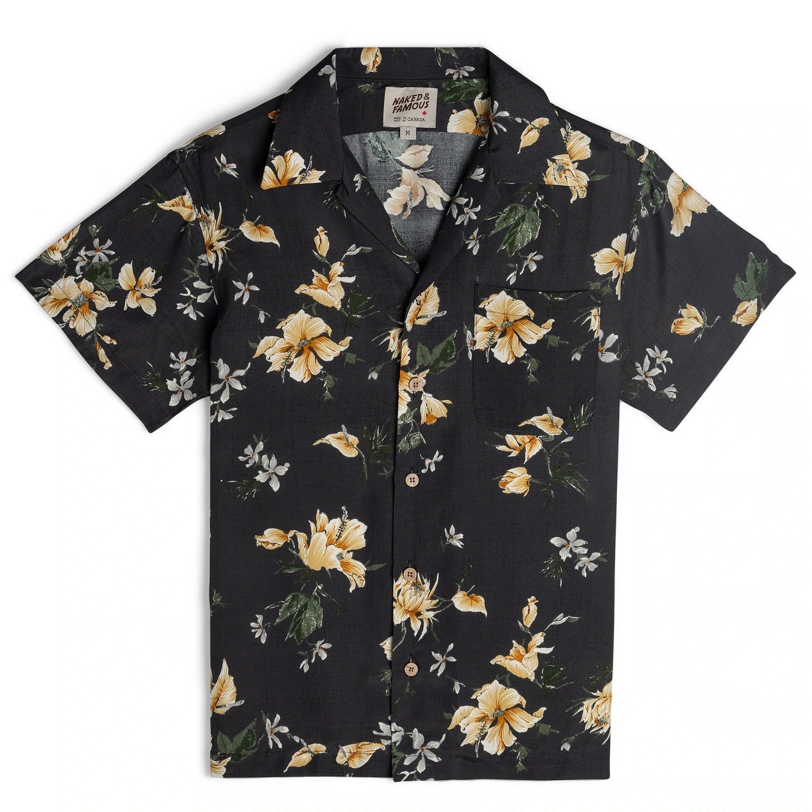 Naked and Famous】Aloha Shirt Silky Flowers - Black – Blue Beach Denim