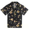 【Naked and Famous】Aloha Shirt Silky Flowers - Black／絲質夏威夷黑色花襯衫