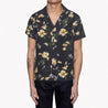 【Naked and Famous】Aloha Shirt Silky Flowers - Black／絲質夏威夷黑色花襯衫