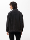 【Nudie Jeans】女版三代落肩 水洗外套／Elin Black Trace Denim Jacket