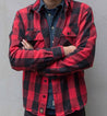 【Indigofera】Norris Check Flannel Selvage Shirt / 日本布邊 法蘭絨衫 硫化染 紅黑格紋