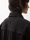 【Nudie Jeans】女版三代落肩 水洗外套／Elin Black Trace Denim Jacket